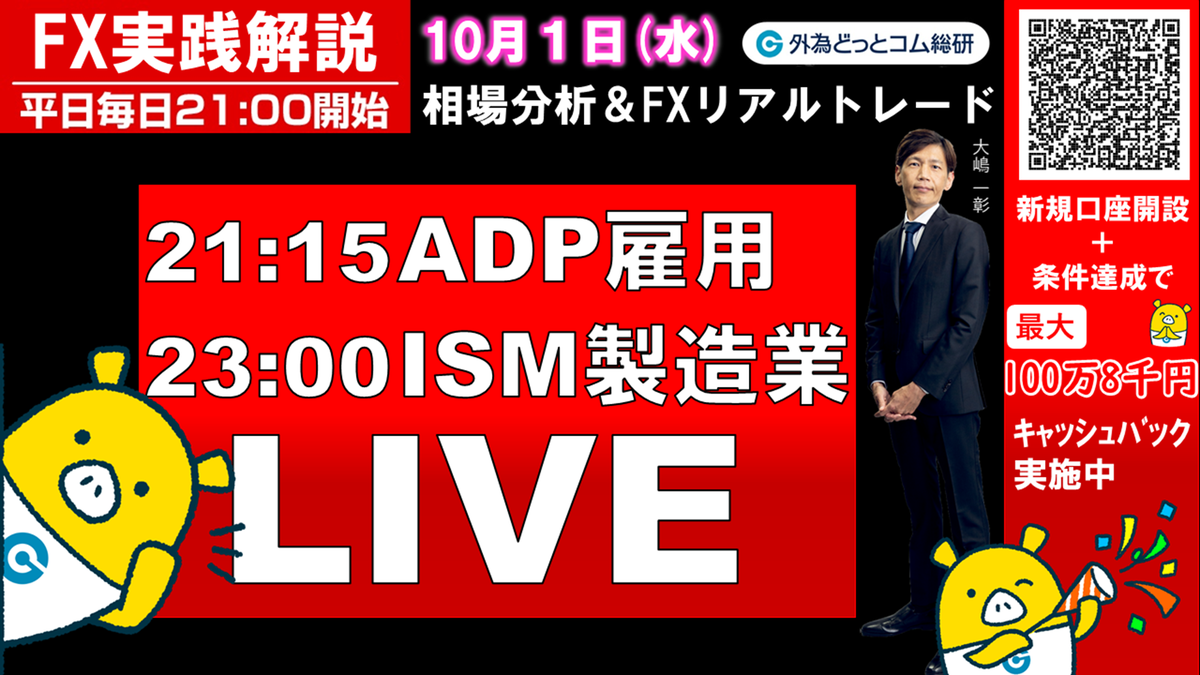 ドル/円見通しズバリ予想、2分早わかり「アメリカ 9月のADP雇用統計」2025年10月1日発表 #外為ドキッ - 外為どっとコム マネ育チャンネル