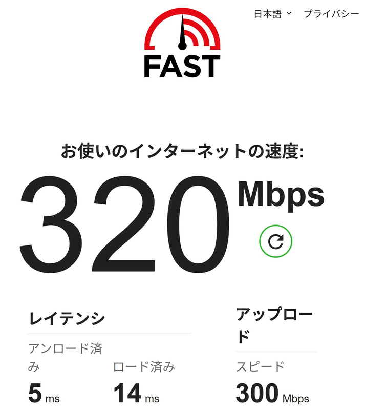 シングルNATのWi-Fi速度