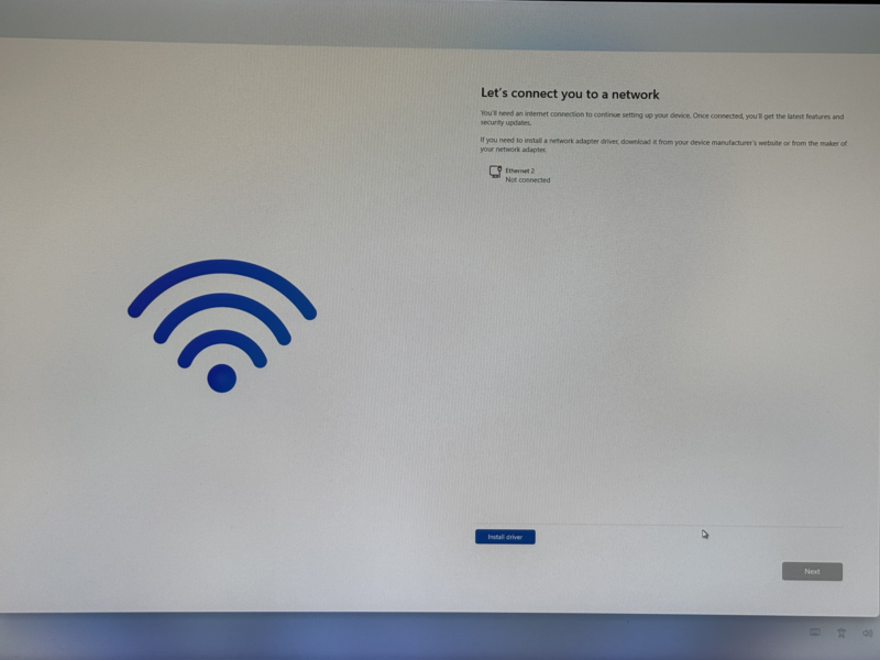 Windowsセットアップ中にオフラインユーザーで進めない
