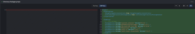 Directory.Packages.propsの追加