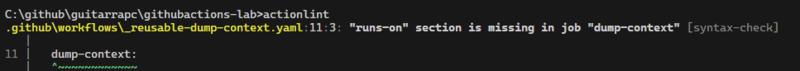 actionlintでruns-onがないのを検出