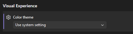 Color theme