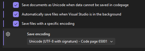 DocumentsのUnicode設定