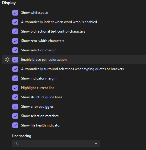 テキストのDisplay設定