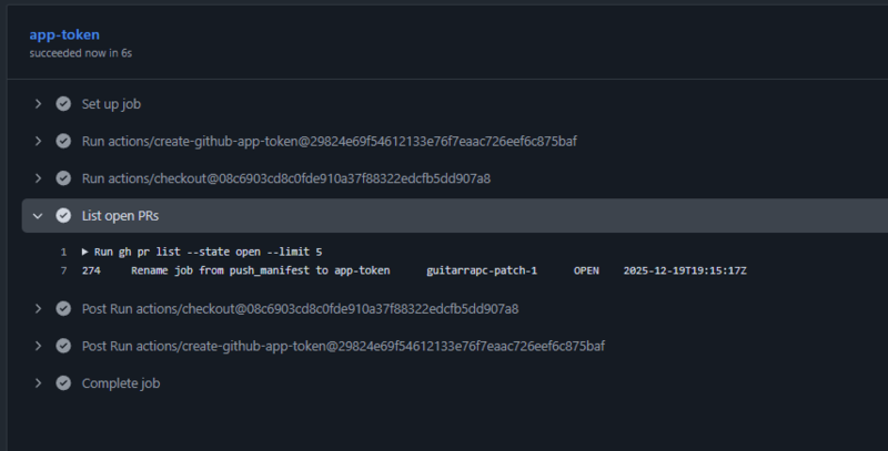 ワークフローの実行結果
