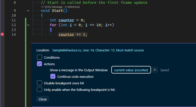 Unityのトレースポイント例
