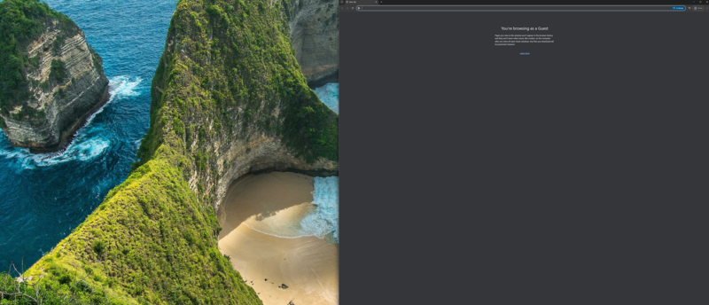 Windows+右矢印でディスプレイの右半分にスナップされる