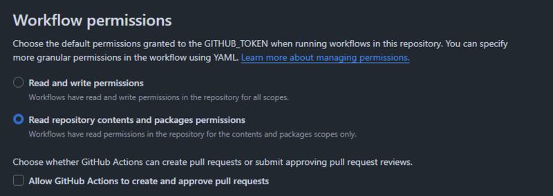 Workflow permissions