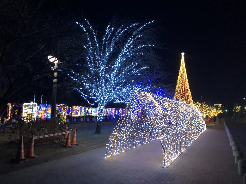 群馬のイルミネーションも侮れない 高崎城址公園近くで光のシャワーを浴びた 高崎光のページェント 高崎 城址公園 群馬グルメ 食べ歩き備忘録