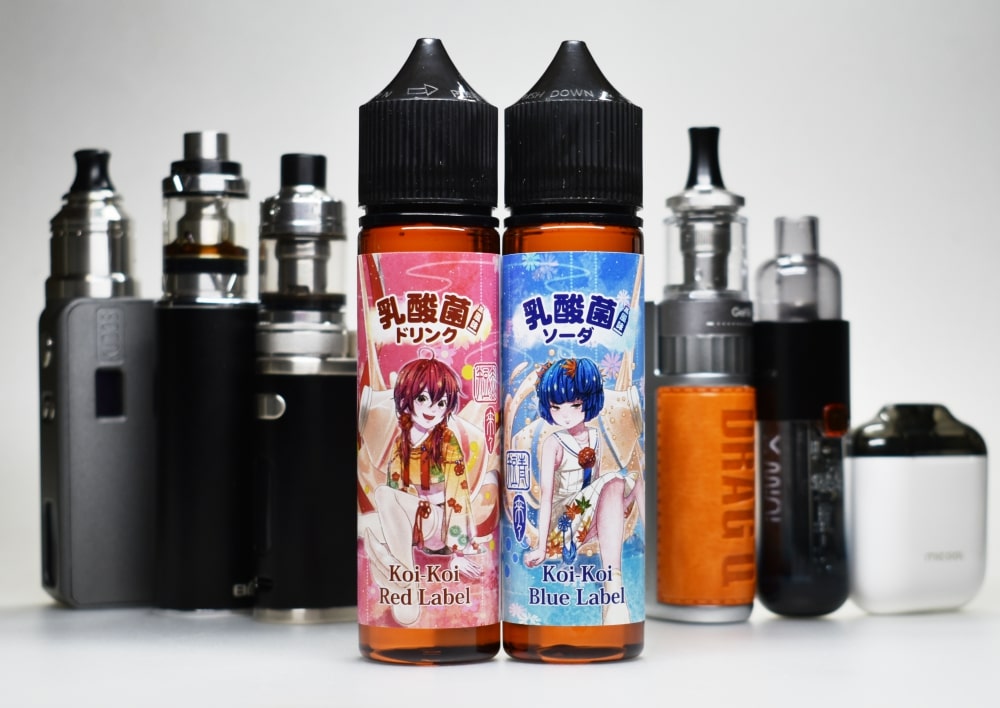 koi-koi2022年夏の新作リキッド「赤短・乳酸菌ドリンク」「 青短