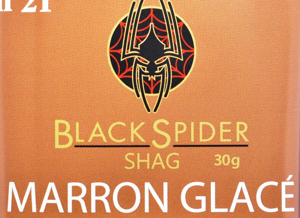 ブラックスパイダー・シャグ・マロングラッセ,パッケージデザイン