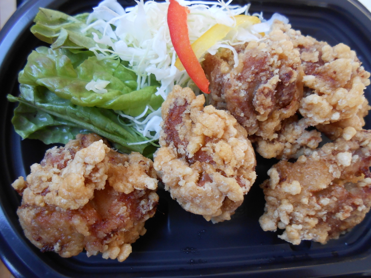 家族亭 唐揚げ弁当 開封後 2