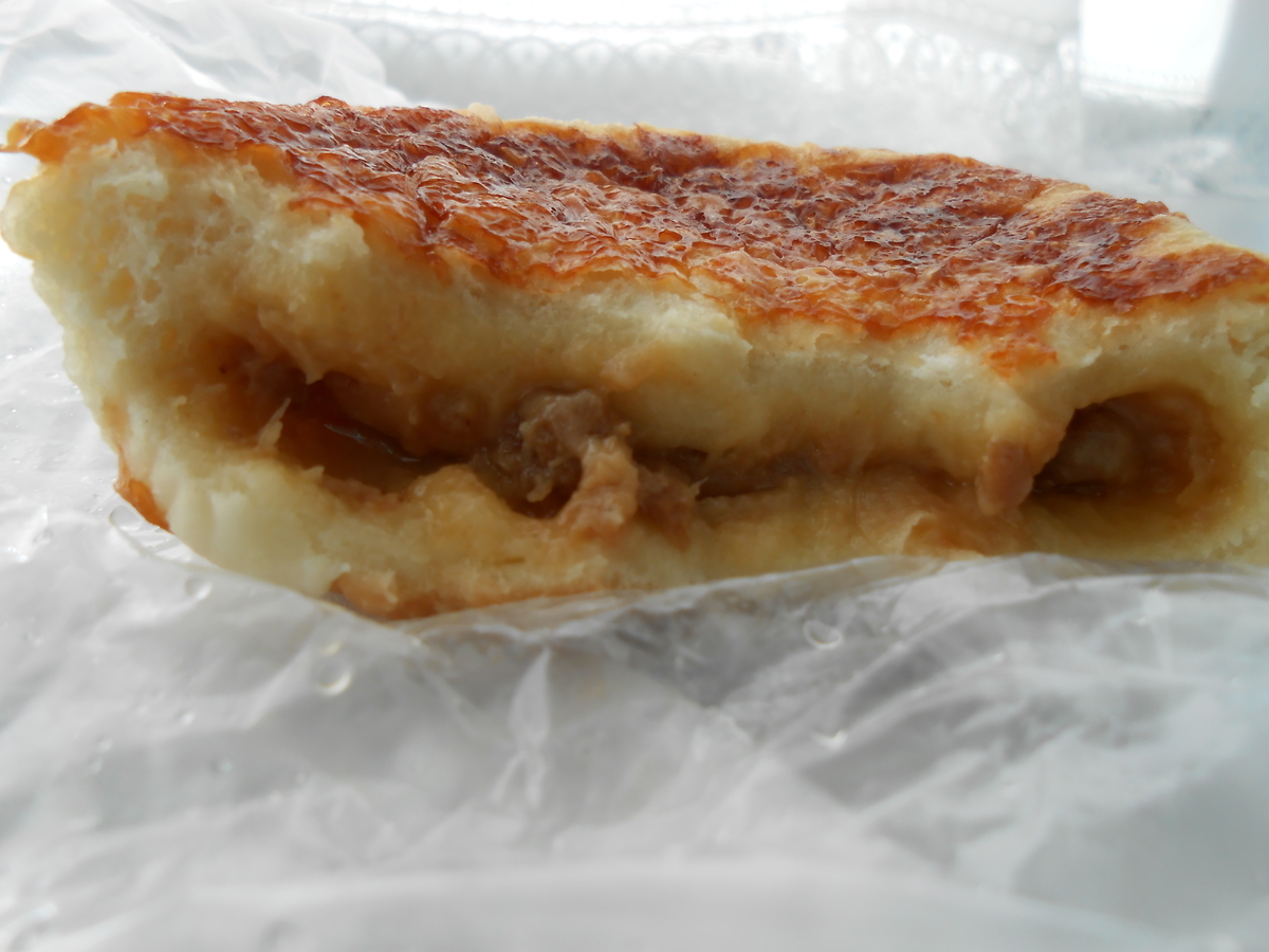 羽根付きチーズ豚まん 断面