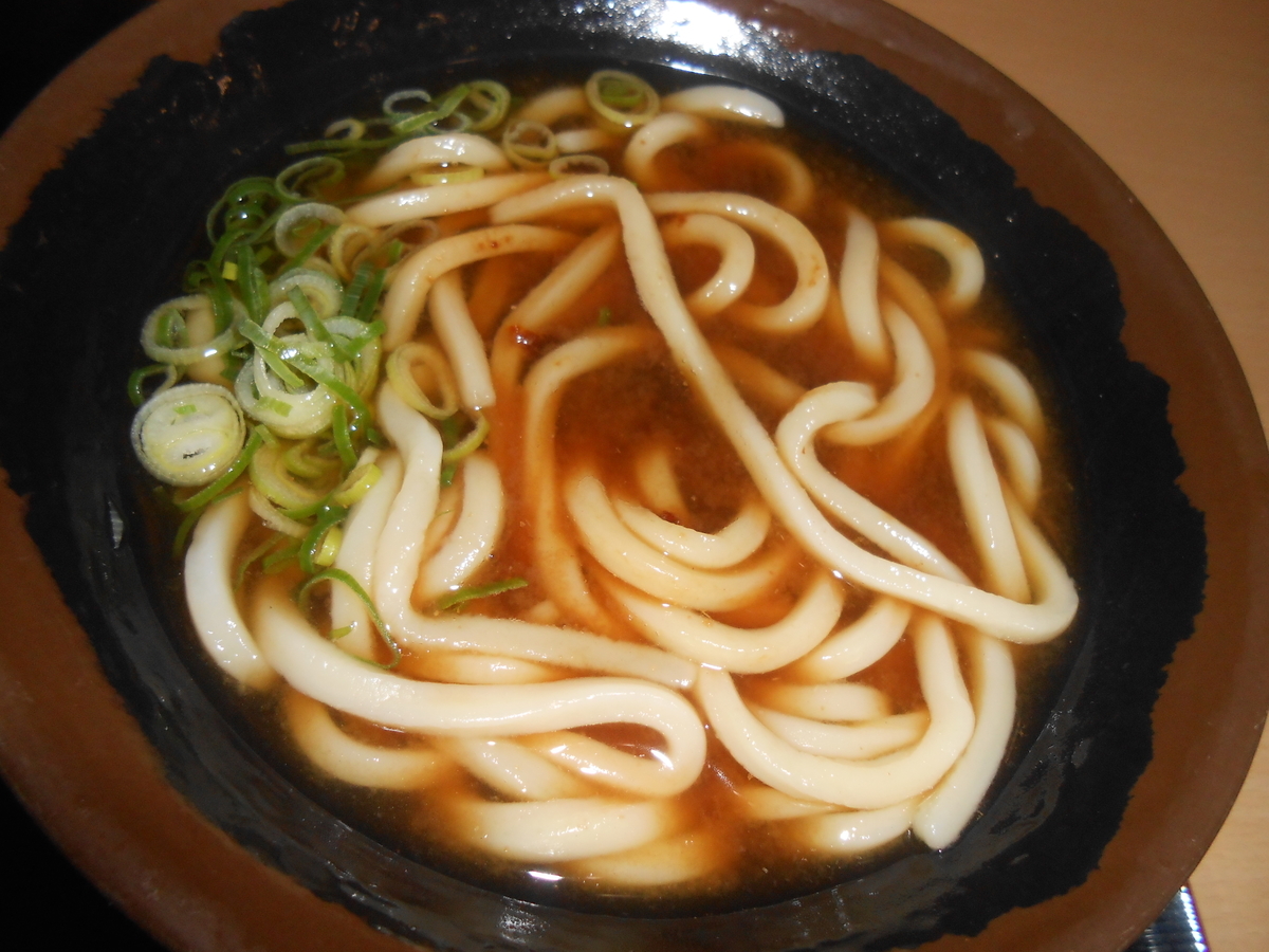 ゆず入り生みそうどん 生みそを溶かした後