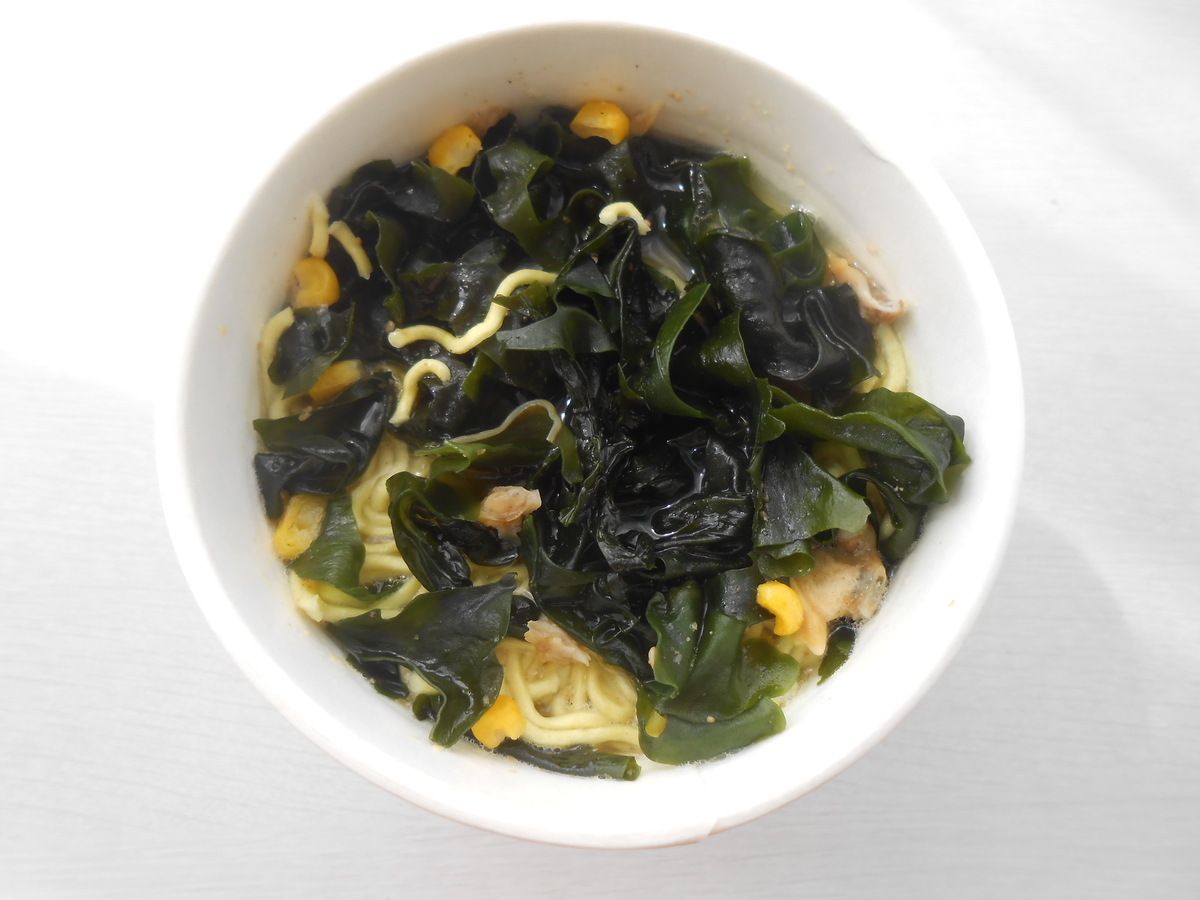 エースコック わかめラーメン あさりだし・しお 調理後