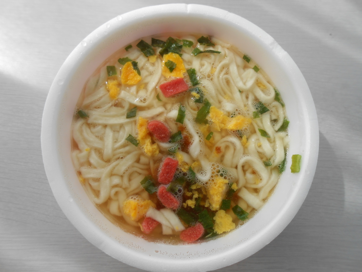 ヒートテックどん兵衛 明太風あんかけうどん 調理後