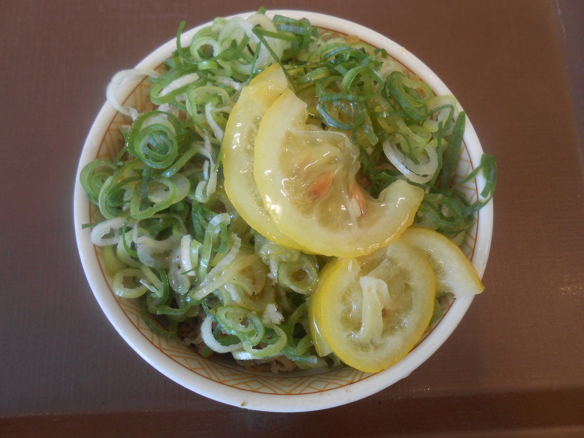 すき家 ねぎ塩レモン牛丼