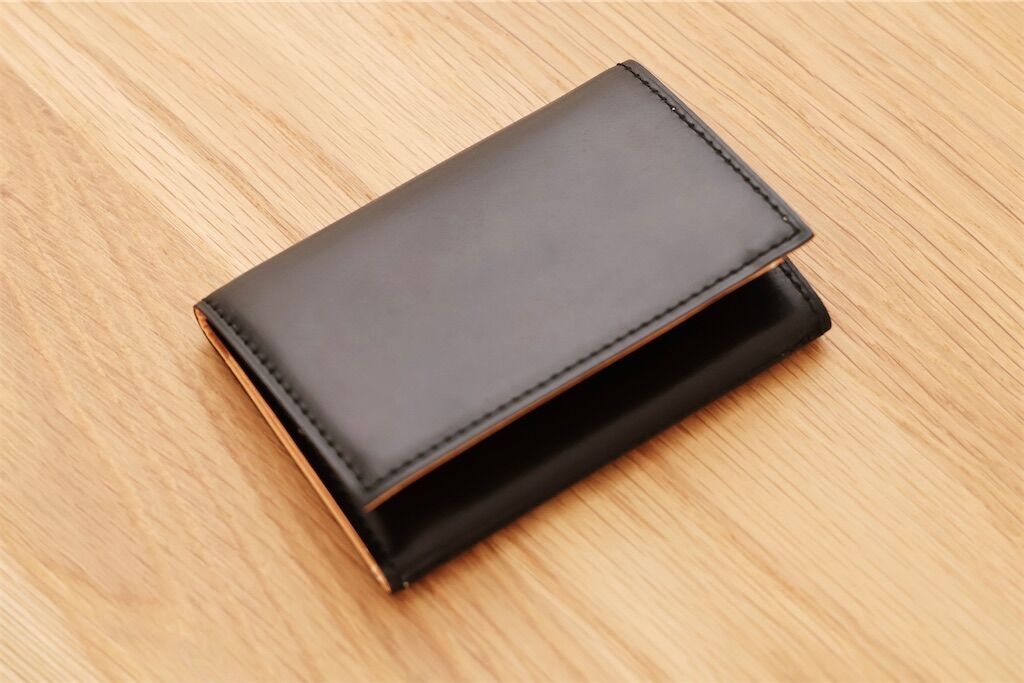 【コードバン】PRESSo Noir レザー三つ折り財布　ミニ財布 コードバン】PRESSo Noir レザー三つ折り財布 ミニ財布 コード