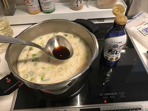 醤油投入