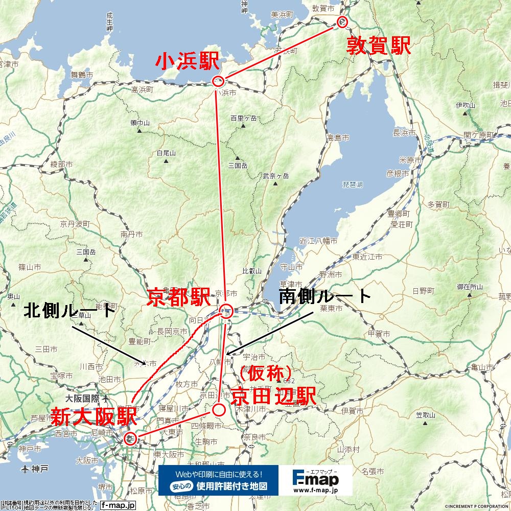 北陸新幹線のルート地図はこちら 小浜から京都 京田辺が有力になった Yellow Card