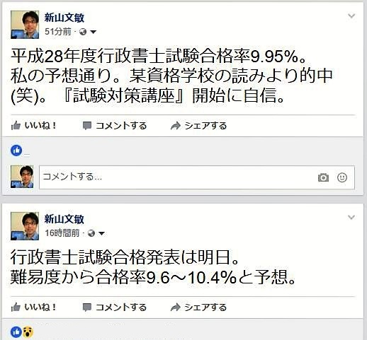 平成28年度 行政書士試験 結果発表をうけて Fp事務所のんだら舎 行政書士のブログ