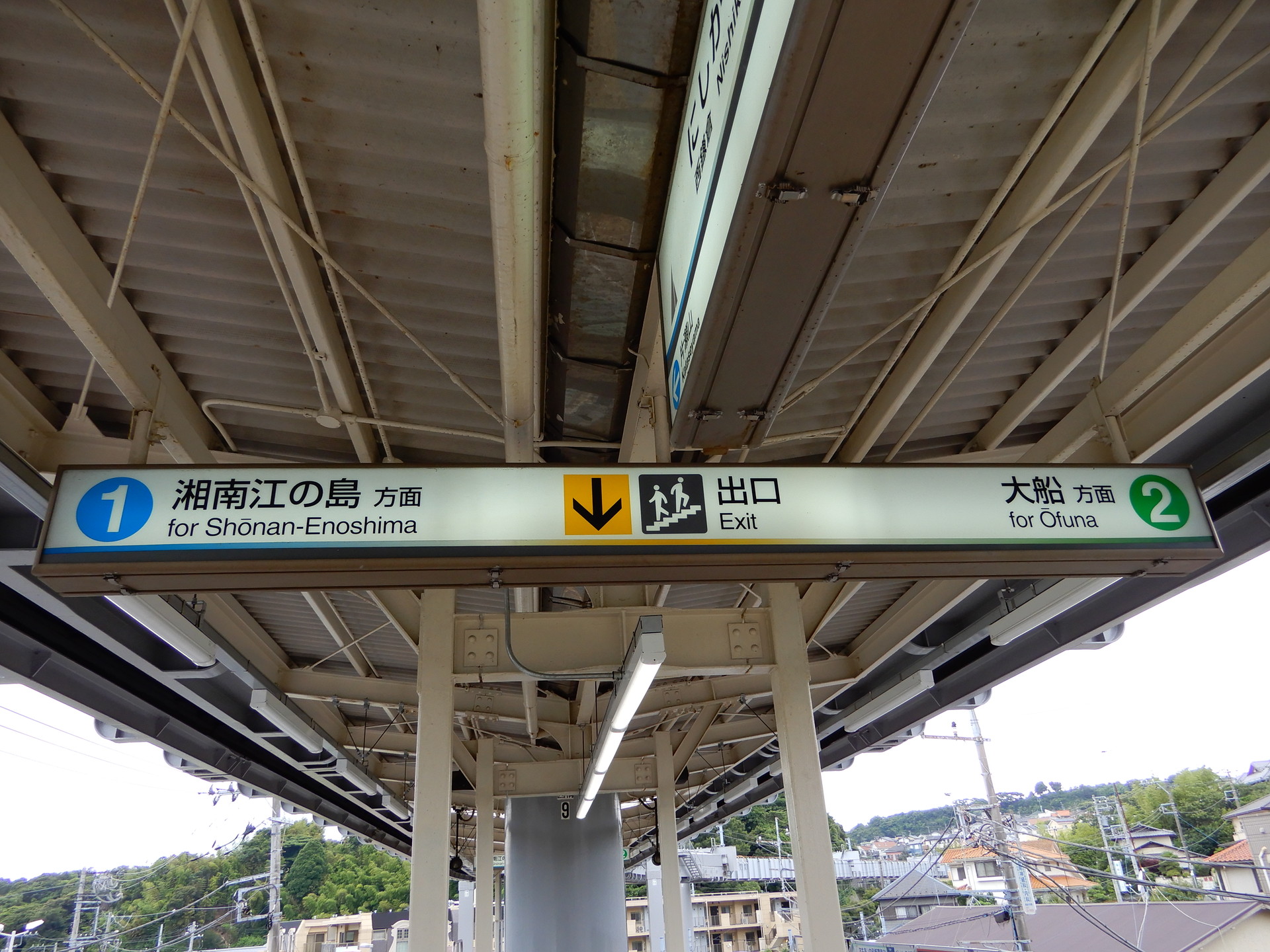 西鎌倉駅の番線表示