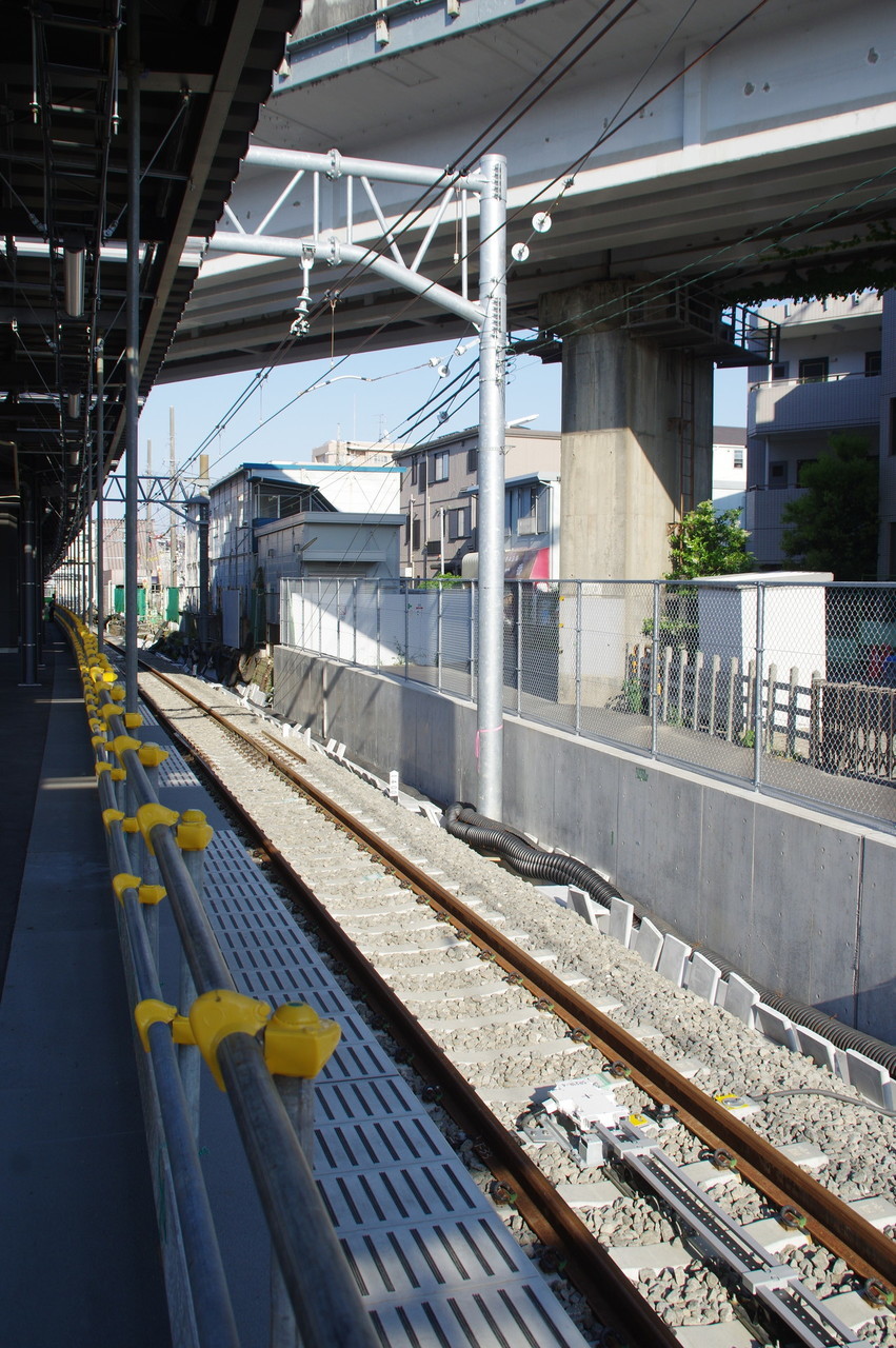 1番線の真新しい線路