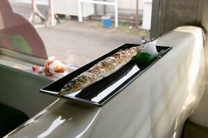 焼き魚の食品サンプル