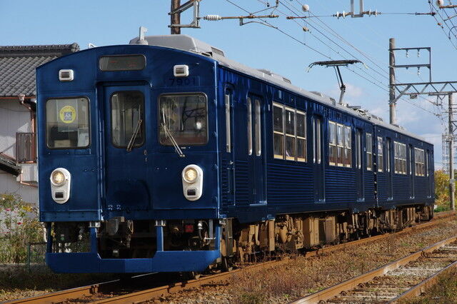 養老鉄道7700系のウソ電(相鉄ネイビーブルー)