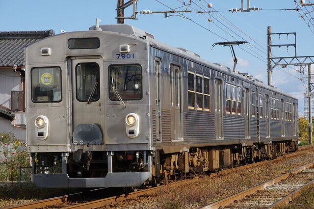 養老鉄道7700系のウソ電(無塗装)