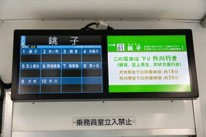 運賃表を表示するLCD