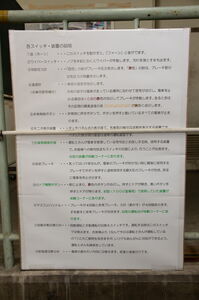 各スイッチ・装置の説明