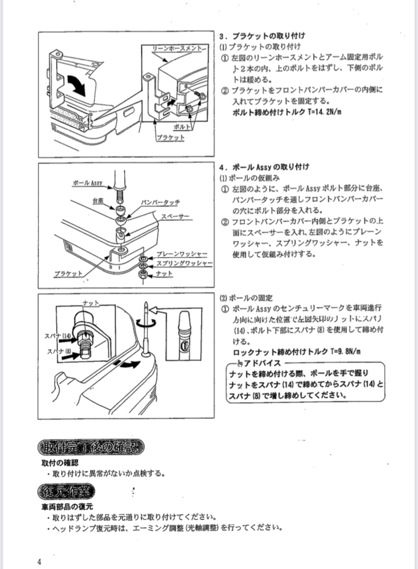 GZG50・センチュリーのフラッグポール(旗棒)を調べてみたら