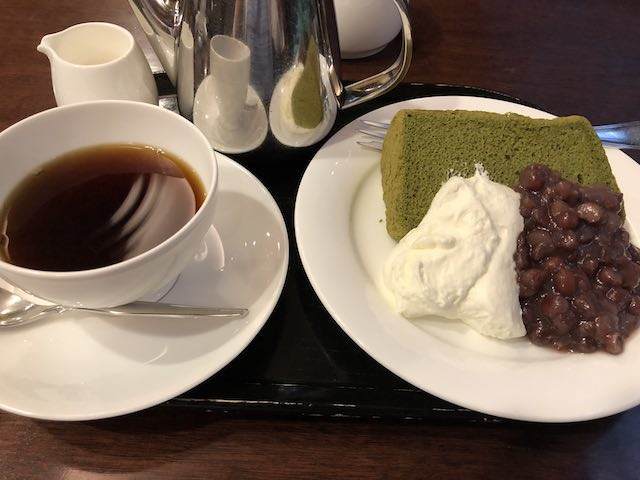 抹茶のケーキセット　９００円