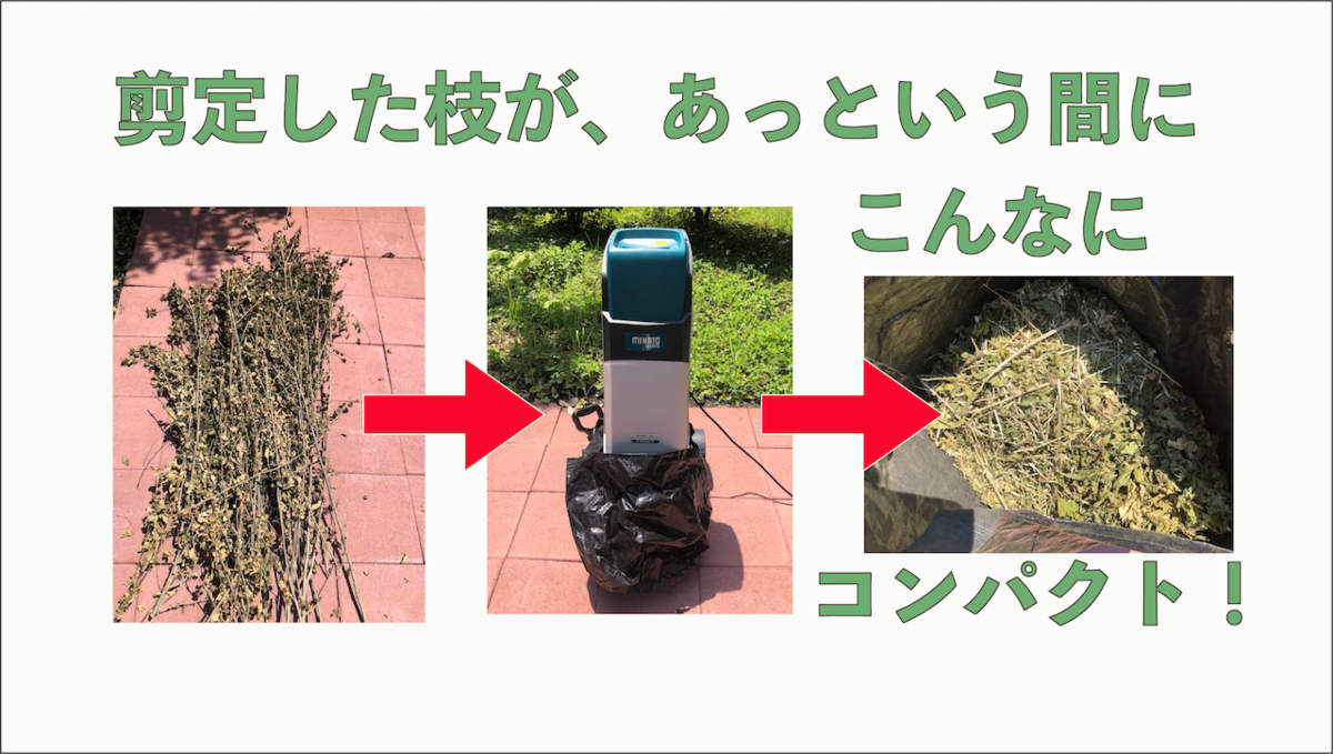 剪定枝があっという間にコンパクト！