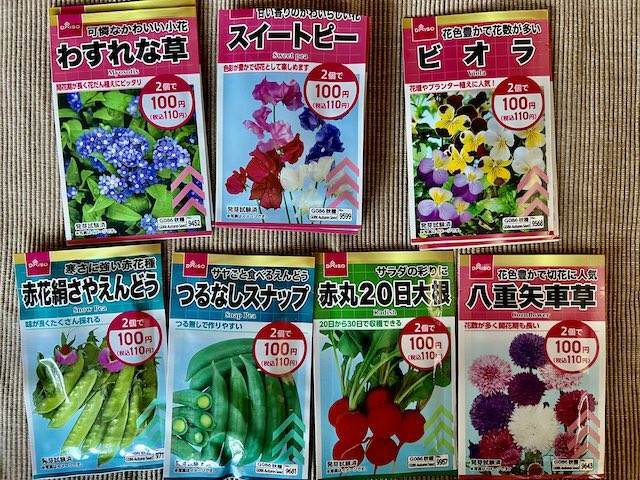 秋まき100均の種