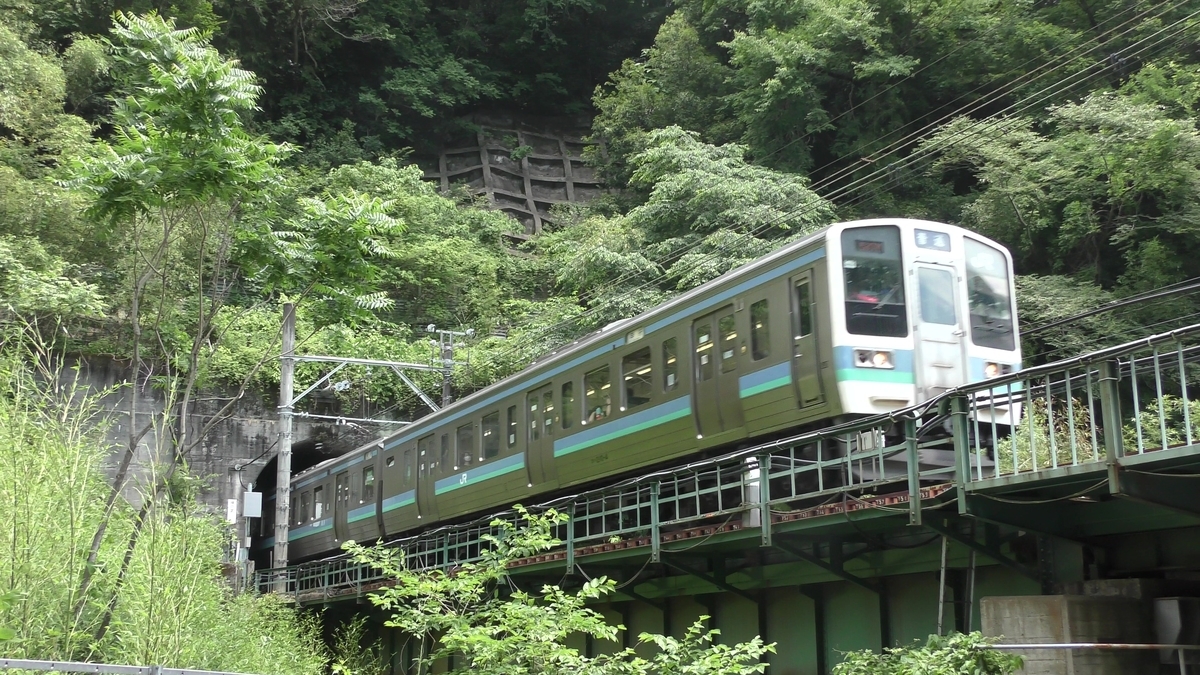 相模湖～高尾間のE257系富士回遊号と、211系快速直江津行？ - 子供の頃