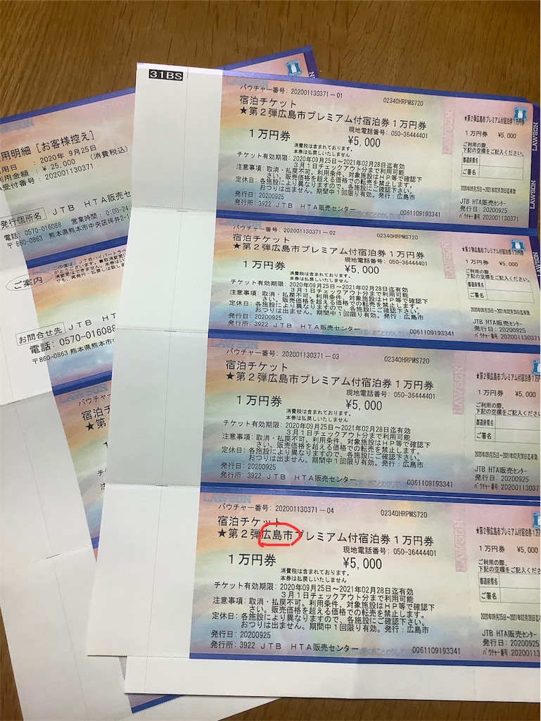 最終値下げ】広島市プレミアム付宿泊券/20000円分 プレミアム宿泊