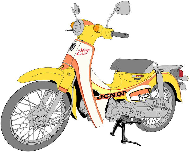 スーパーカブ50/110(AA09 JA44)専用 デカールキット - ハチプロデザイン