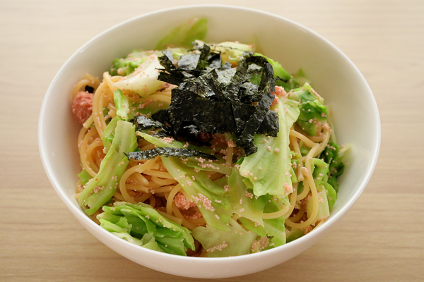 高原キャベツの明太マヨパスタ