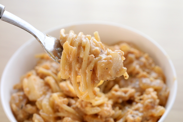 クリーム肉味噌パスタ