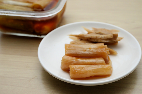 ねぎ南蛮漬けと牛蒡壺漬け