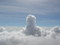 太陽に向かって伸びる雲(富士山須走口六合目付近にて)