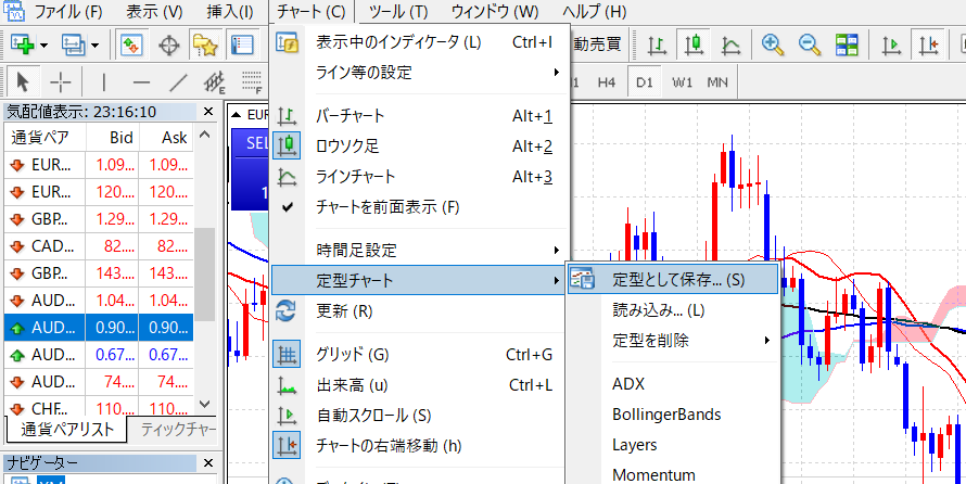 Pc版mt4で一度設定したインジケータを別の通貨ペアにも適用する Haiju S 開発メモ