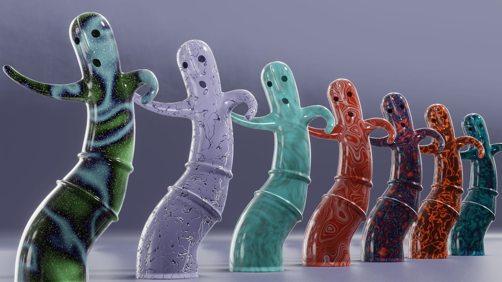 ノイズテクスチャでいろいろな模様の作り方 Blenderであそんでみた