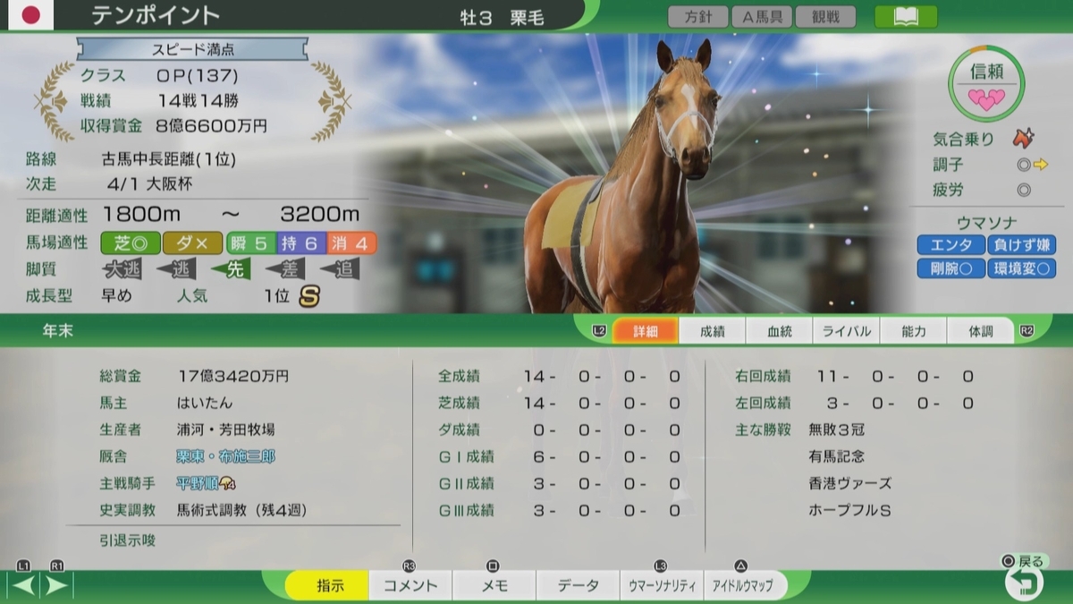 ウイニングポスト2025 ＃11．5 解決編と紹介編 - はいたんの頭の中