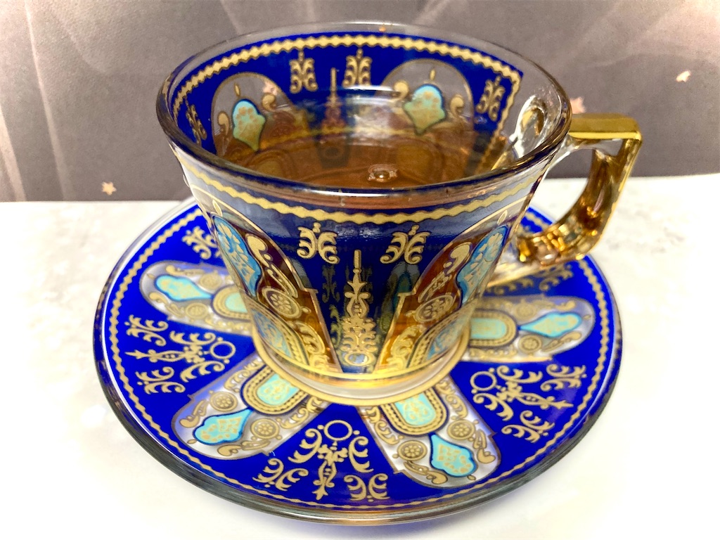 トルコ製カップ&amp;ソーサー 青色 紅茶