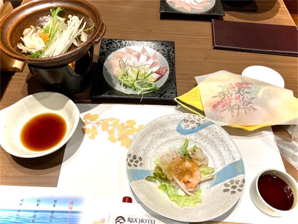 REXHOTEL別府 夕食は佐伯ブリしゃぶコース