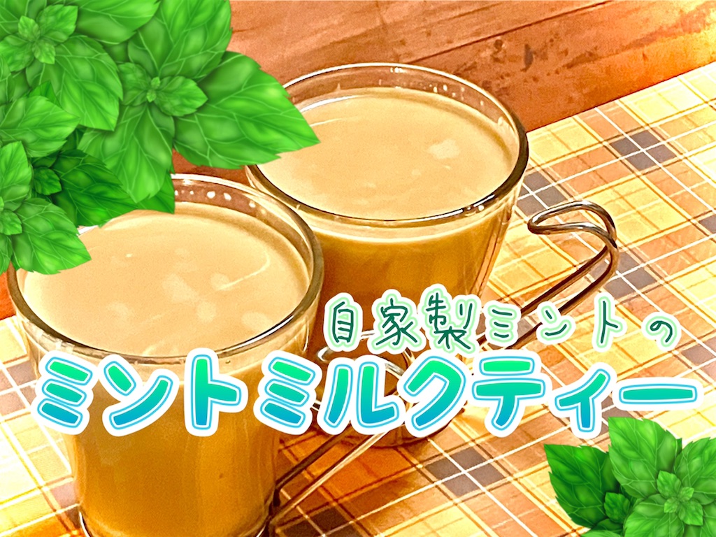 【家庭菜園ミントを大量消費】自家製ミントミルクティーのレシピ・作り方 - haruのお茶ブログ