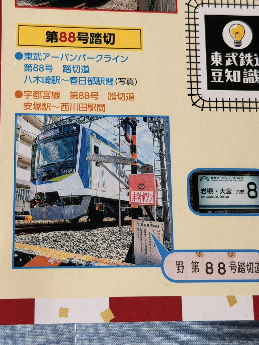 令和8年8月8日 東武鉄道記念乗車券（台紙）は乗車券はもちろん車両も駅